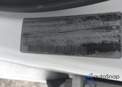 2014 Audi A6 2.0T Premium z USA, uszkodzony, nr VIN WAUGFAFC1EN090903